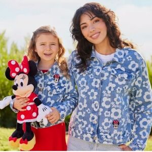 Disney Parks 2024 Minnie Mouse Floral Classic Denim Jacket for Women size S